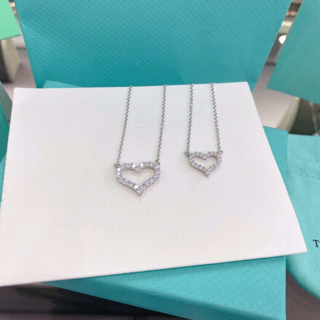 [Marins]HEART-SHAPED DIAMOND NECKLACE