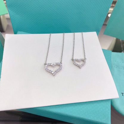 [Marins]HEART-SHAPED DIAMOND NECKLACE