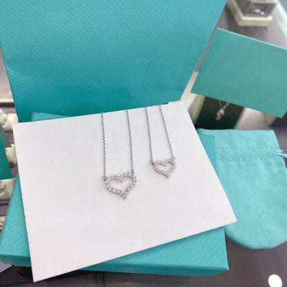 [Marins]HEART-SHAPED DIAMOND NECKLACE