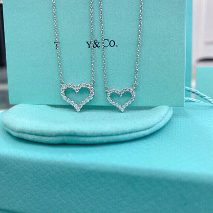 [Marins]HEART-SHAPED DIAMOND NECKLACE