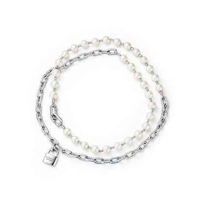 [Marins]HARDWEAR PEARL WRAP NECKLACE