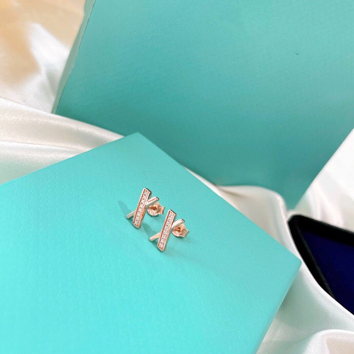 [Marins]X EARRINGS ROSE GOLD DIAMONDS