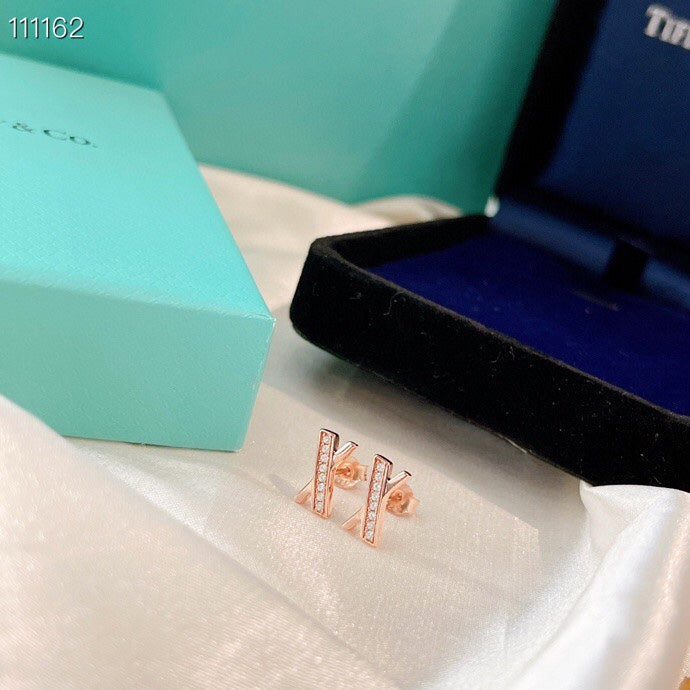 [Marins]X EARRINGS ROSE GOLD DIAMONDS