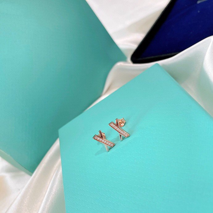 [Marins]X EARRINGS ROSE GOLD DIAMONDS