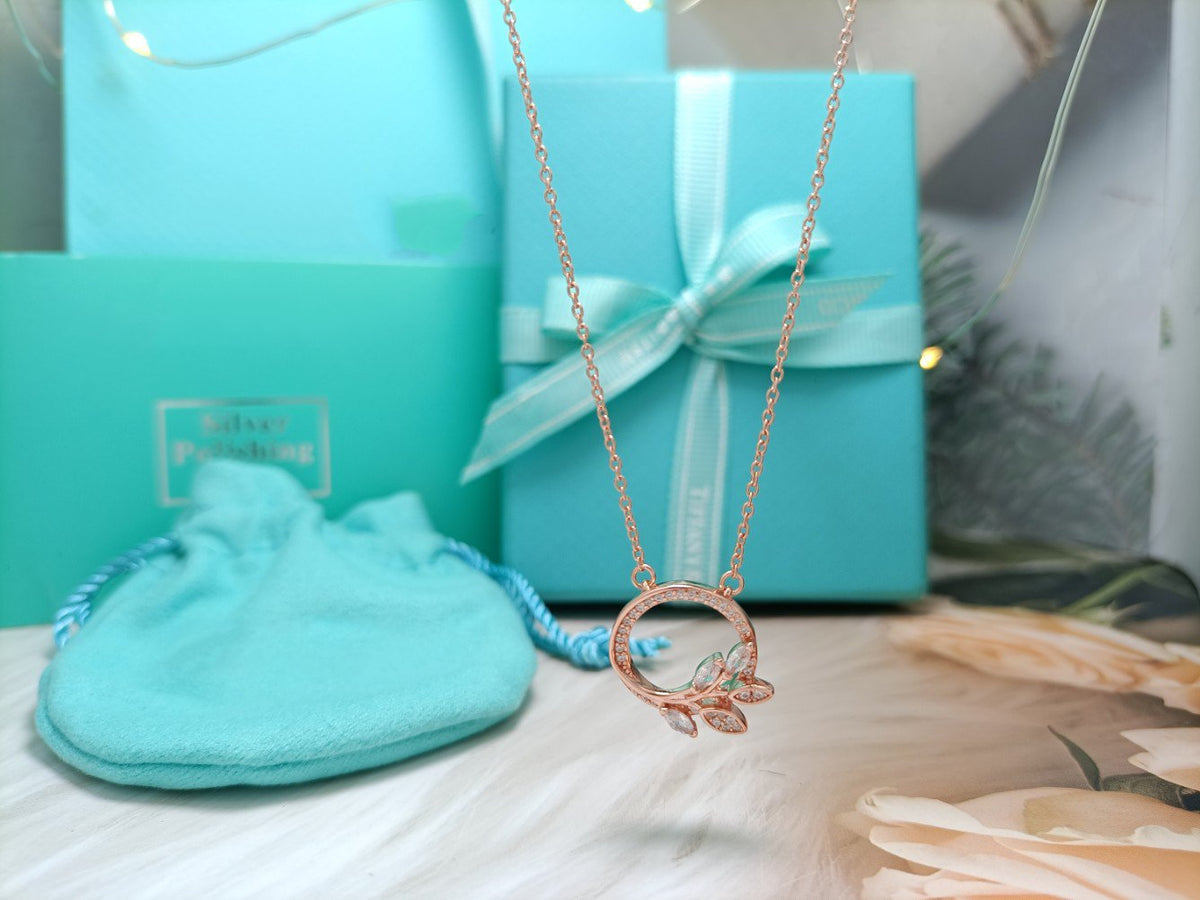 [Marins]DIAMOND VINE CIRCLE PENDANT PLATINUM NECKLACE
