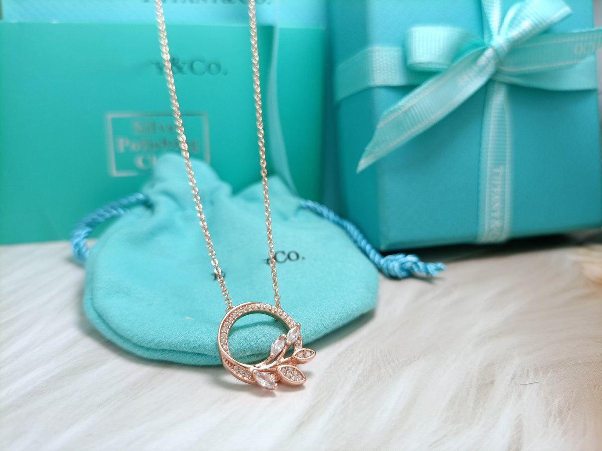 [Marins]DIAMOND VINE CIRCLE PENDANT PLATINUM NECKLACE