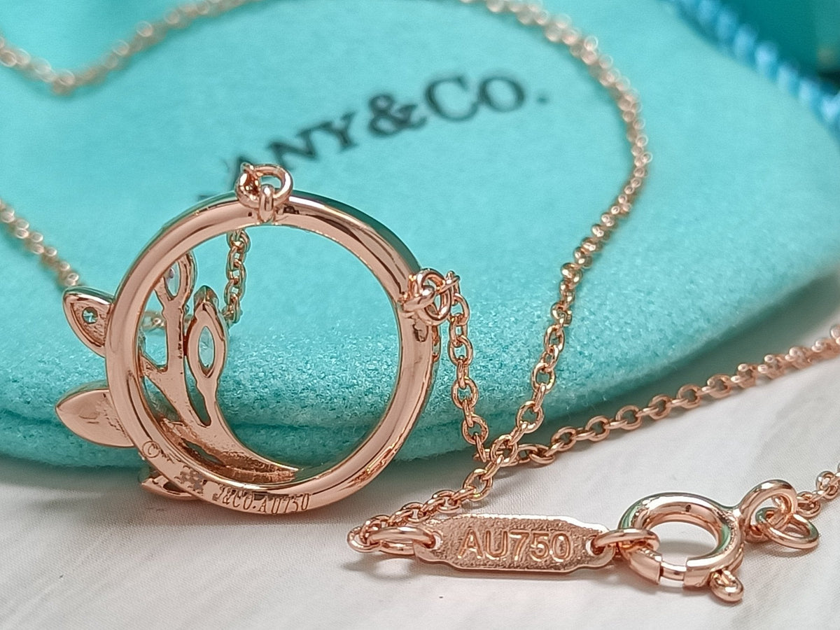 [Marins]DIAMOND VINE CIRCLE PENDANT PLATINUM NECKLACE