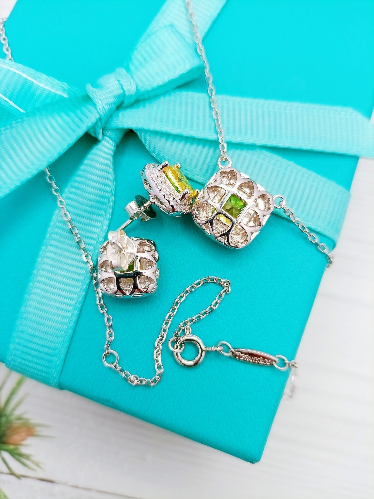 [Marins]SPARKLERS CITRINE GEMSTONE PENDANT NECKLACE STERLING SILVER