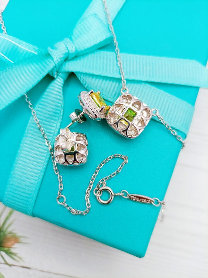 [Marins]SPARKLERS CITRINE GEMSTONE PENDANT NECKLACE STERLING SILVER