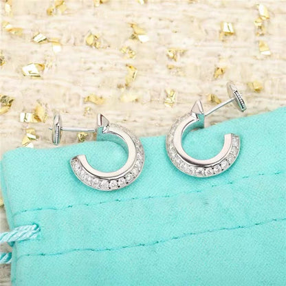 [Marins]HOOP EARRINGS IN ROSE GOLD WITH DIAMONDS