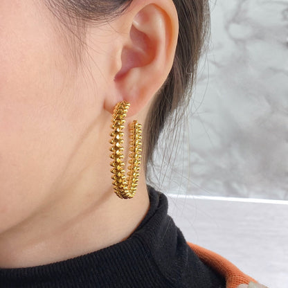 [Marins]CLASH LARGE HOOP EARRINGS