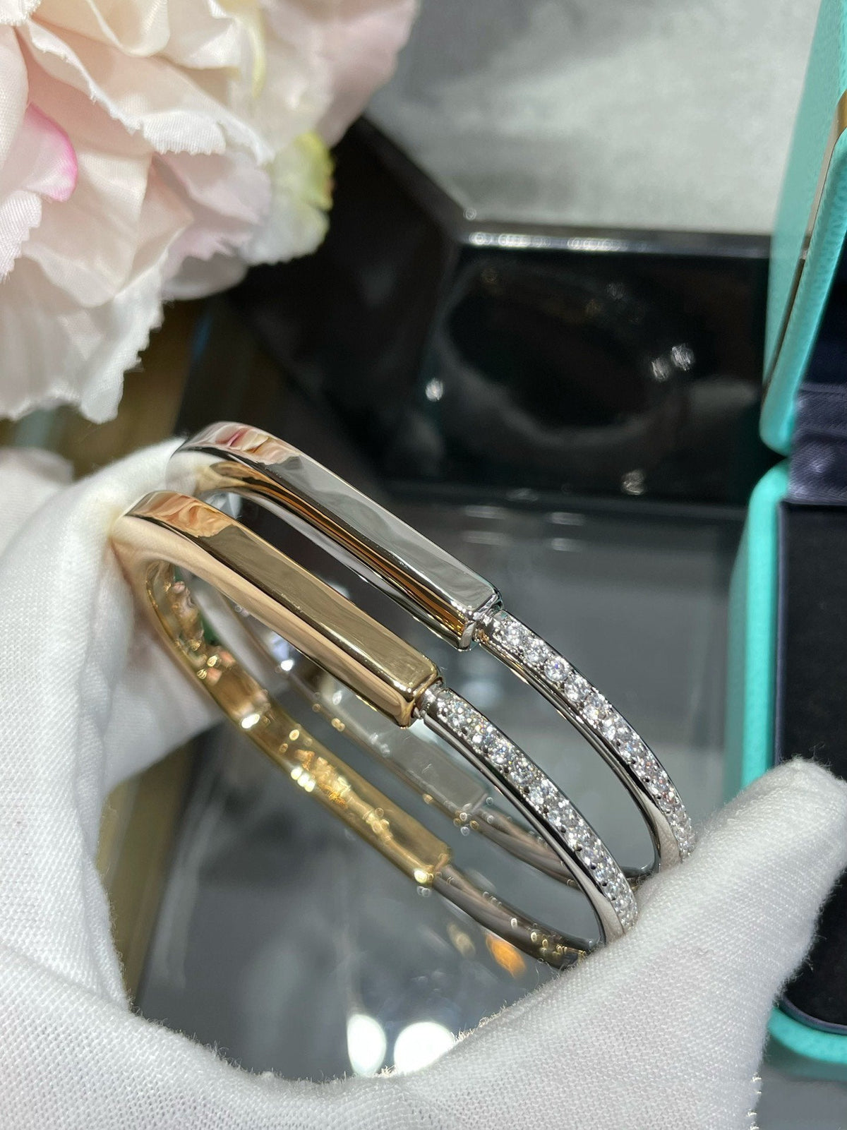 [Marins]LOCK BRACELET DIAMOND