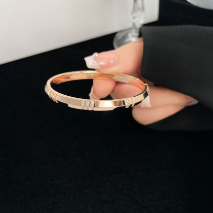 [Marins]ATLAS BRACELET 6MM DIAMOND PINK GOLD