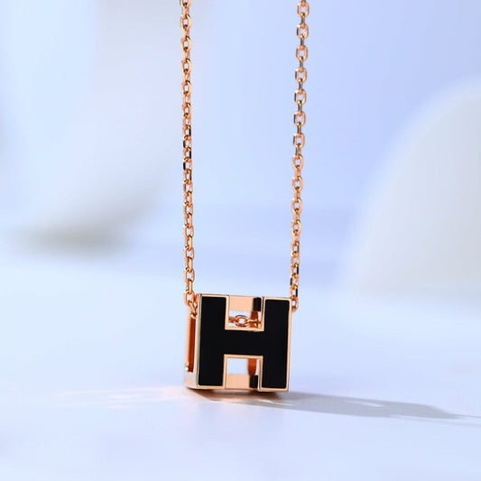 [Marins]H CAGE PINK GOLD NECKLACE