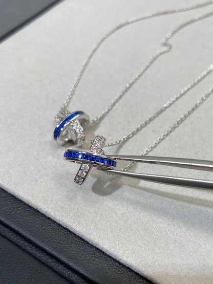 [Marins]LIENS DIAMOND SILVER NECKLACE