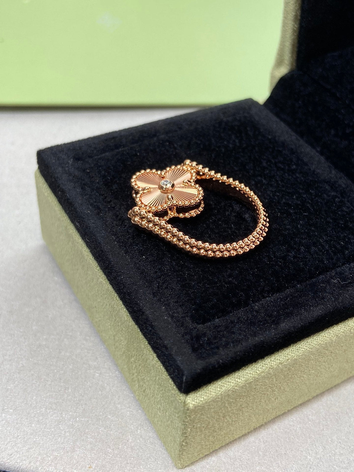 [Marins]CLOVER RIVERSIBLE ROSE GOLD RING