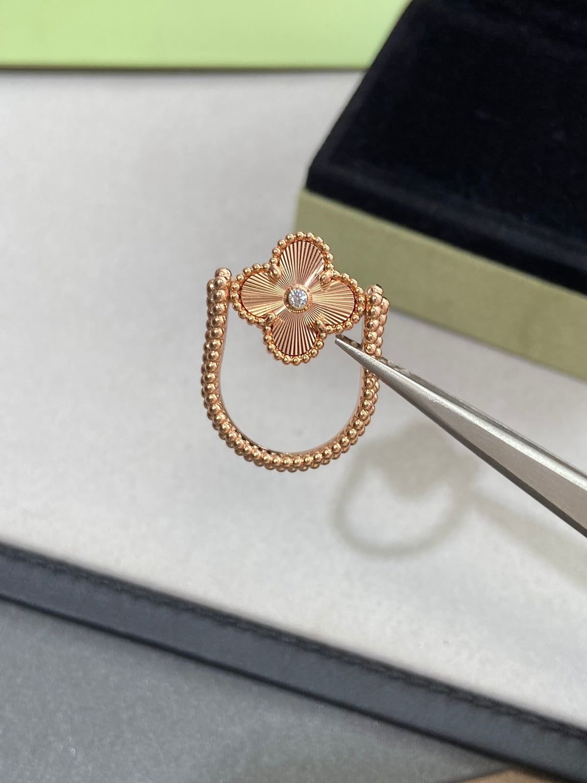 [Marins]CLOVER RIVERSIBLE ROSE GOLD RING