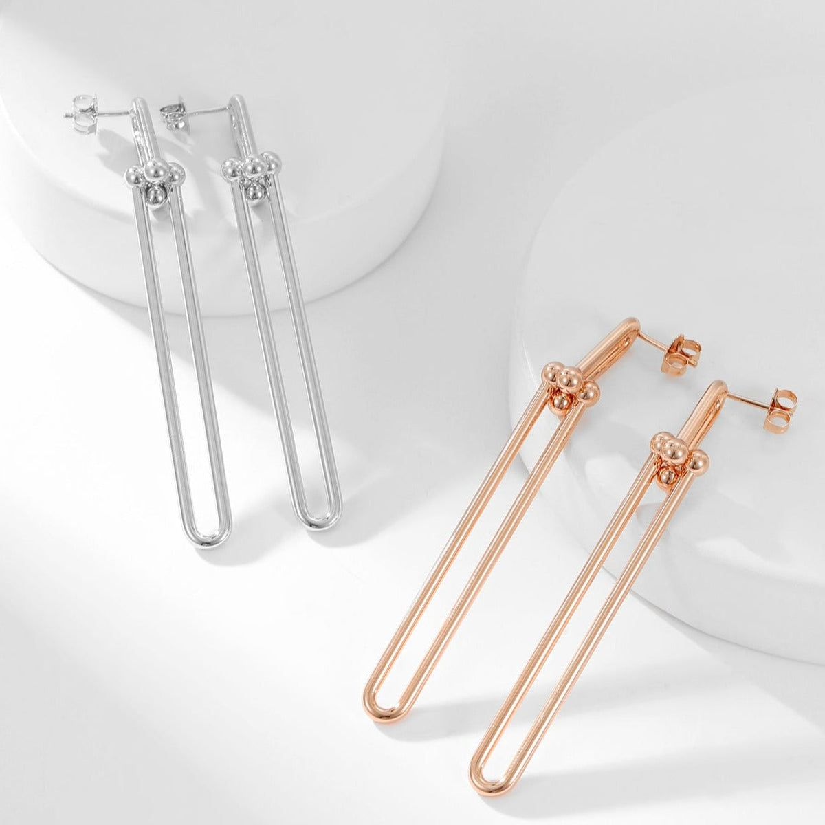 [Marins]HARDWEAR LONG DROP EARRINGS