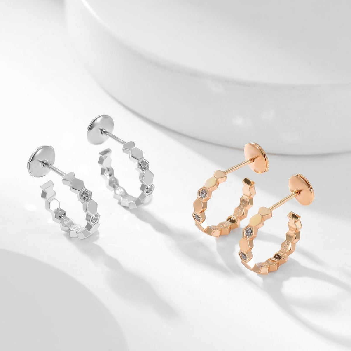 [Marins]BEE LOVE DIAMOND HOOP EARRINGS