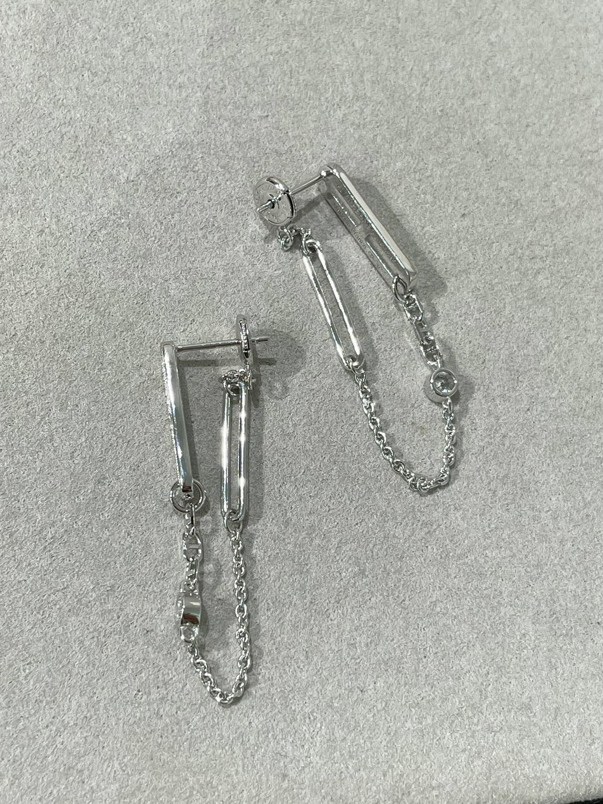 [Marins]CHAINE CHAOS DIAMOND DROP EARRINGS