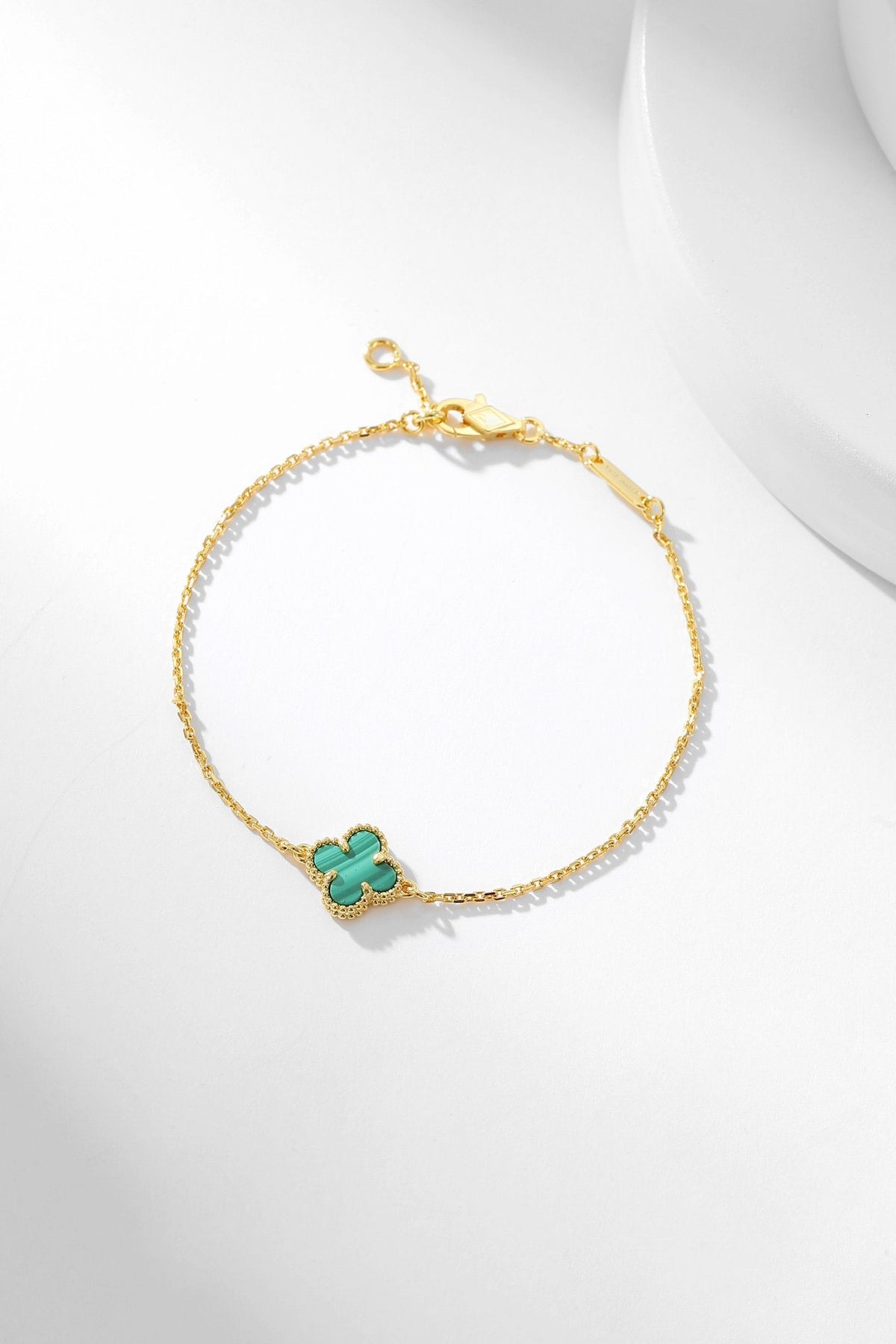 [Marins]CLOVER BRACELET MALACHITE 1 MOTIF
