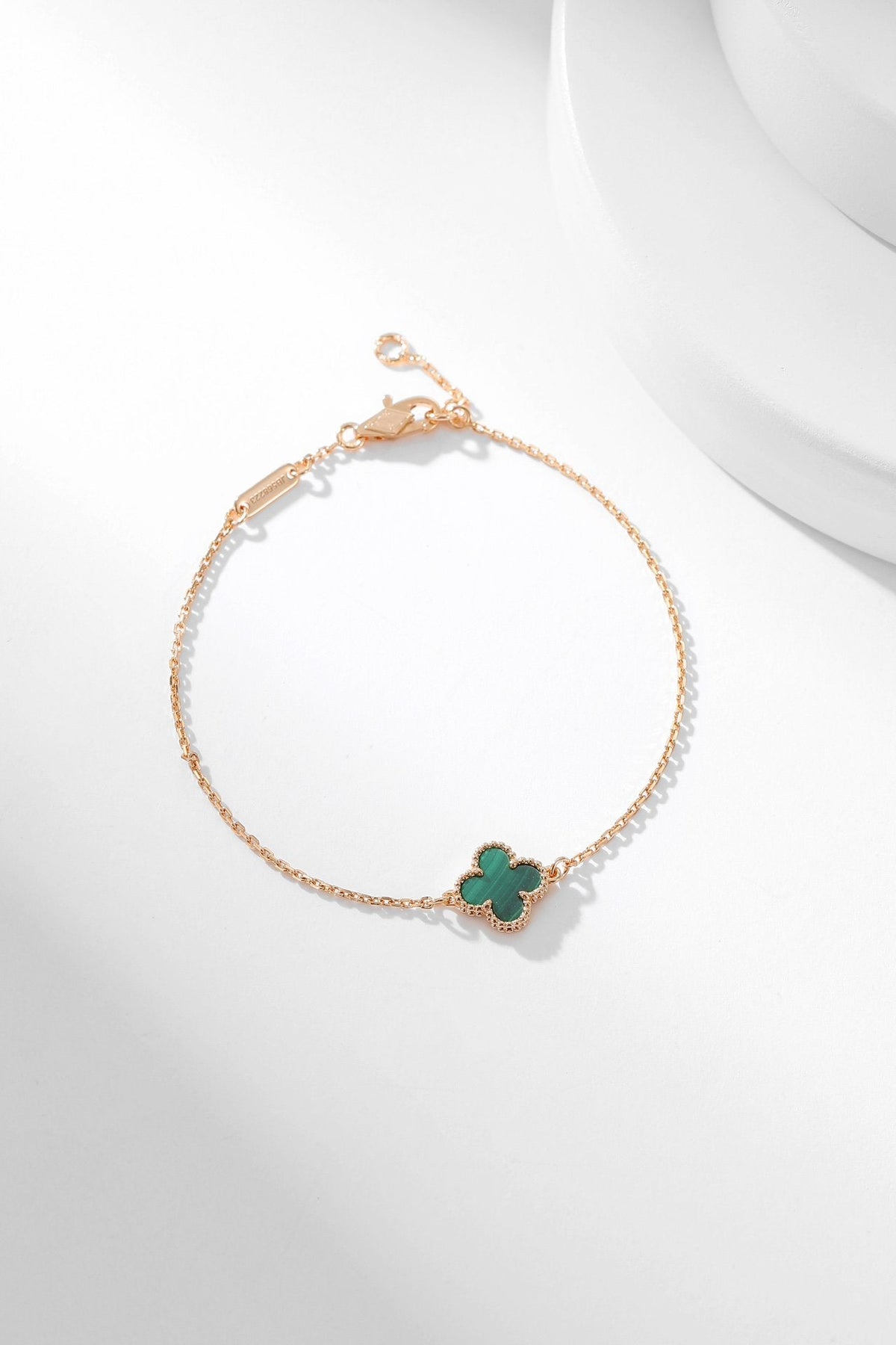 [Marins]CLOVER BRACELET MALACHITE 1 MOTIF