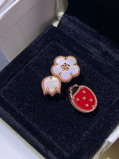 [Marins]LUCKY 3 MOTIF ROSE GOLD RING