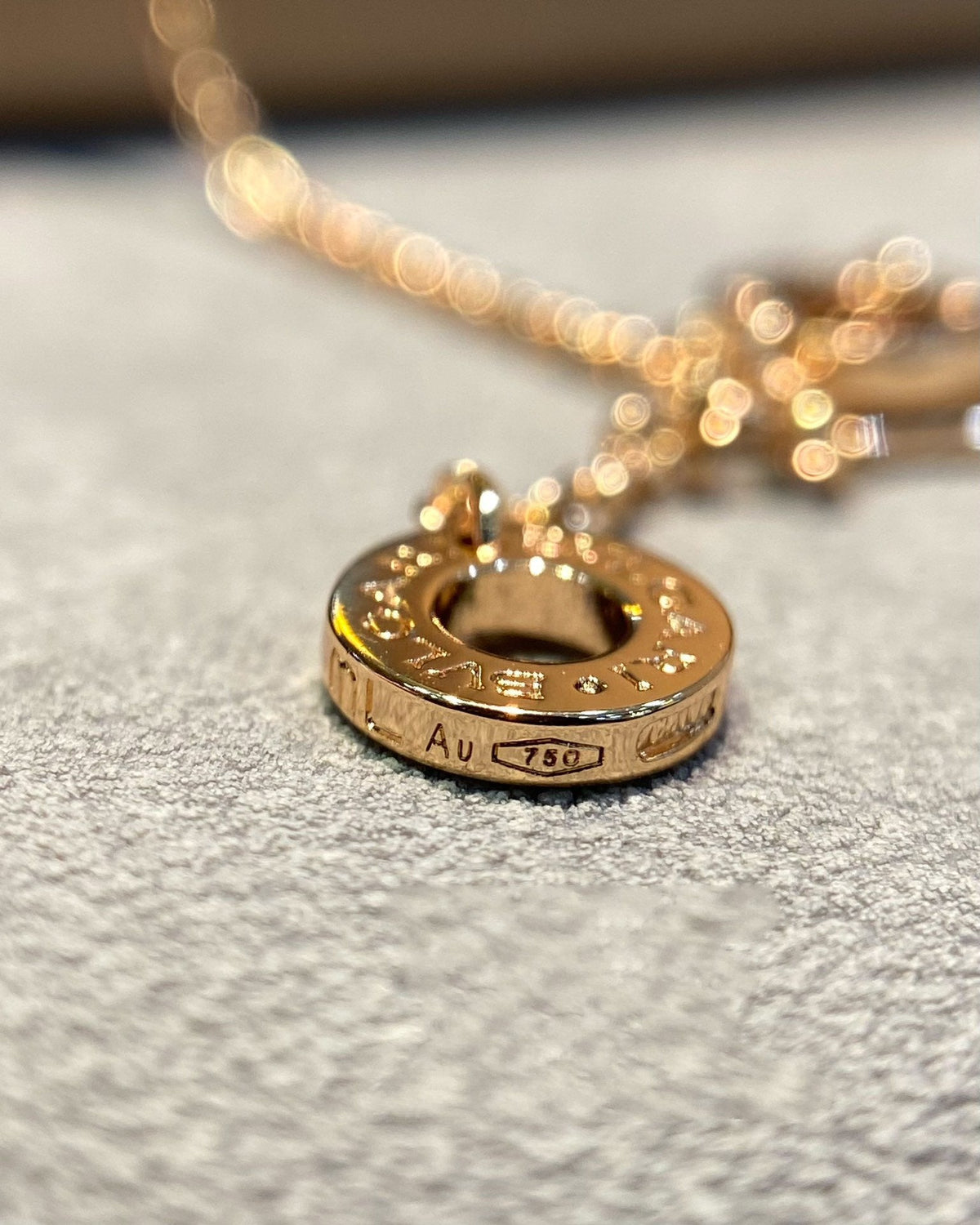 [Marins]DREAM MALACHITE DIAMOND PAVED PINK GOLD NECKLACE
