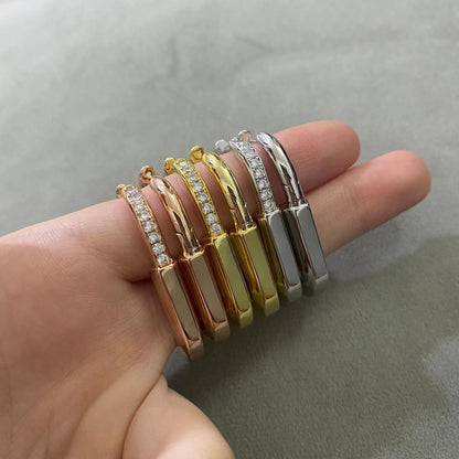 [Marins]LOCK MEDIUM DIAMNOND EARRINGS