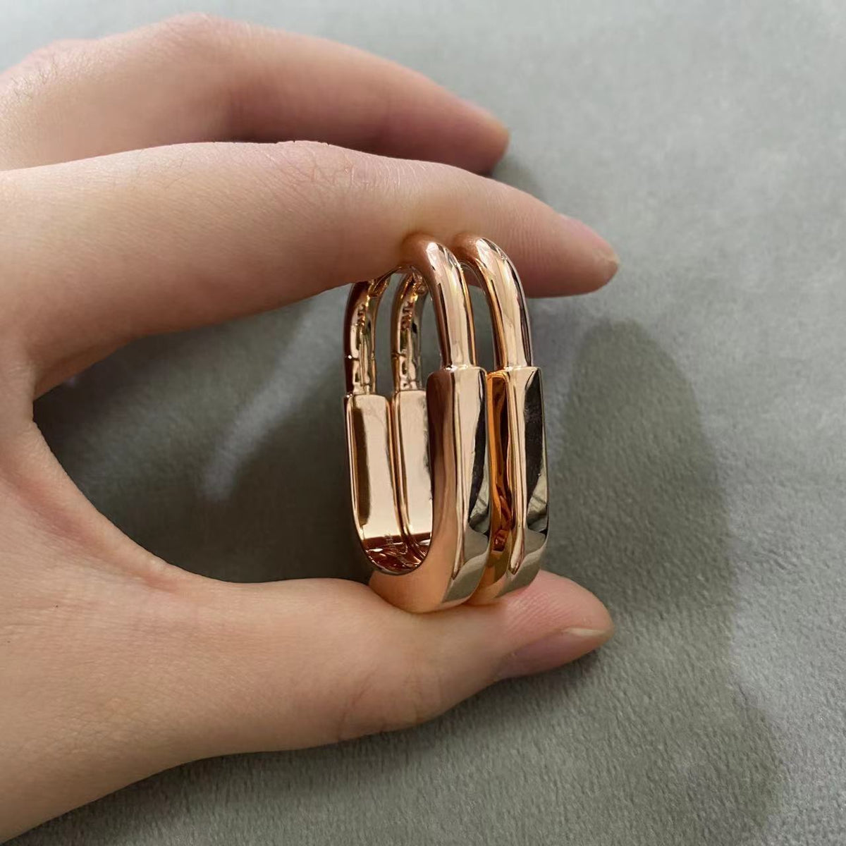 [Marins]LOCK MEDIUM EARRINGS