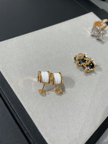 [Marins]ZERO 1 PINK GOLD CERAMIC EARRINGS