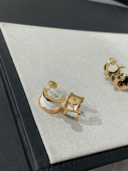 [Marins]ZERO 1 PINK GOLD CERAMIC EARRINGS