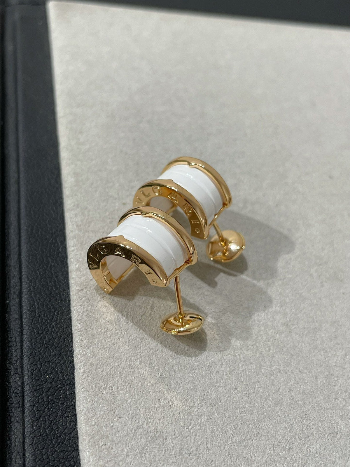 [Marins]ZERO 1 PINK GOLD CERAMIC EARRINGS