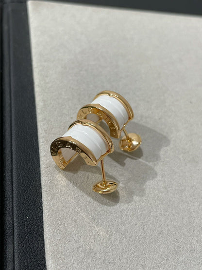 [Marins]ZERO 1 PINK GOLD CERAMIC EARRINGS