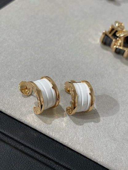 [Marins]ZERO 1 PINK GOLD CERAMIC EARRINGS