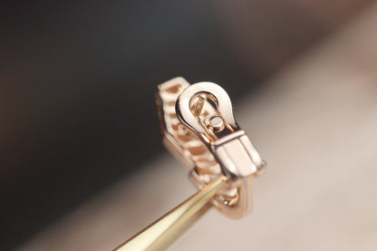 [Marins]SERPENT PINK GOLD DIAMOND EARRINGS