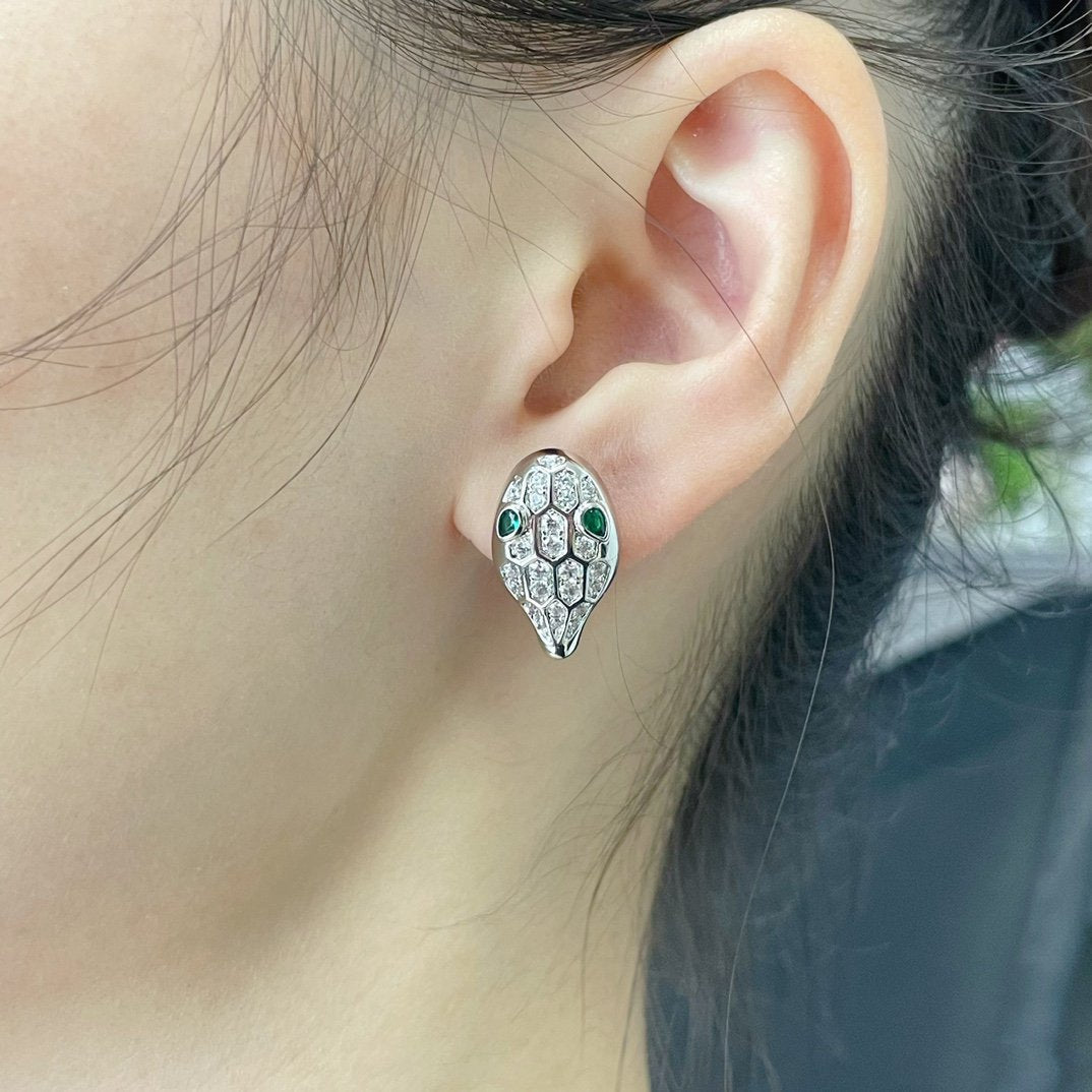 [Marins]SERPENT DIAMOND STUD EARRINGS
