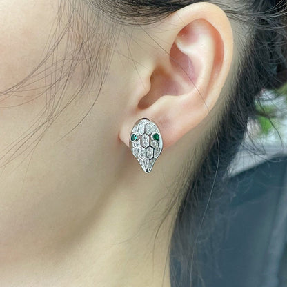 [Marins]SERPENT DIAMOND STUD EARRINGS