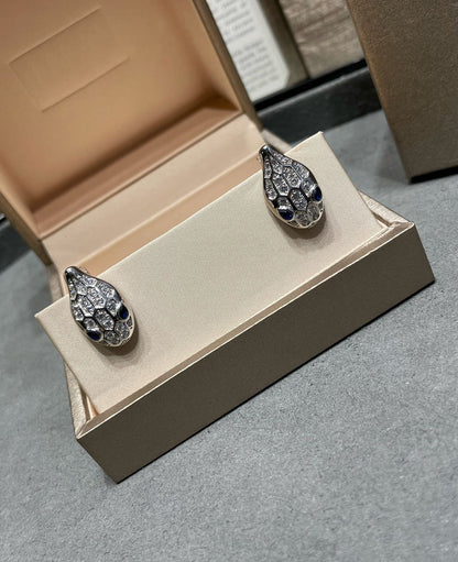 [Marins]SERPENT DIAMOND STUD EARRINGS