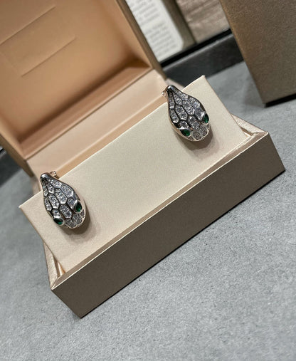 [Marins]SERPENT DIAMOND STUD EARRINGS