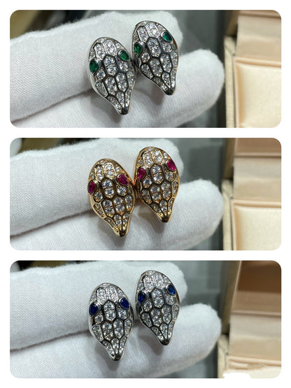 [Marins]SERPENT DIAMOND STUD EARRINGS