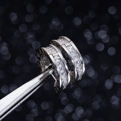 [Marins]ZERO 1 MINI SILVER DIAMOND EARRINGS