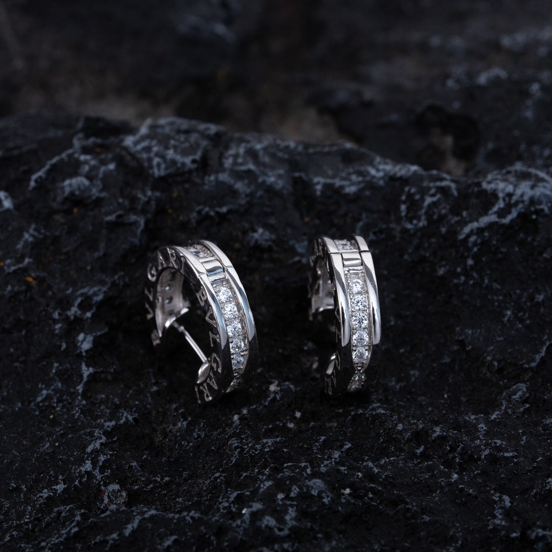 [Marins]ZERO 1 MINI SILVER DIAMOND EARRINGS