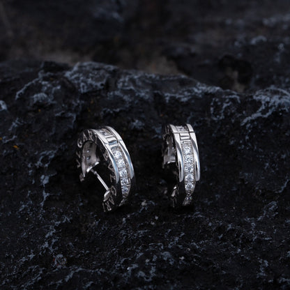 [Marins]ZERO 1 MINI SILVER DIAMOND EARRINGS