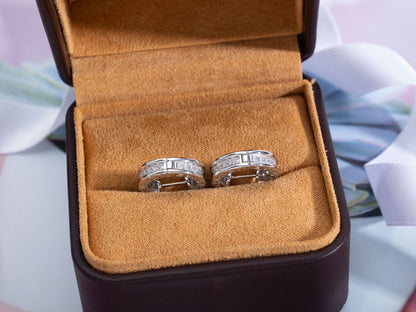 [Marins]ZERO 1 MINI SILVER DIAMOND EARRINGS