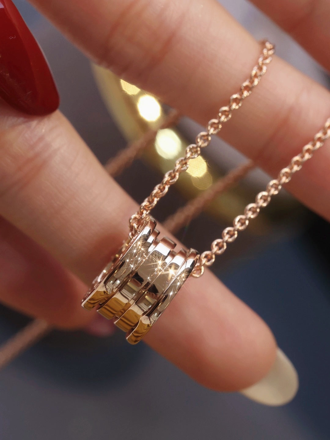 [Marins]ZERO 1 PINK GOLD NECKLACE