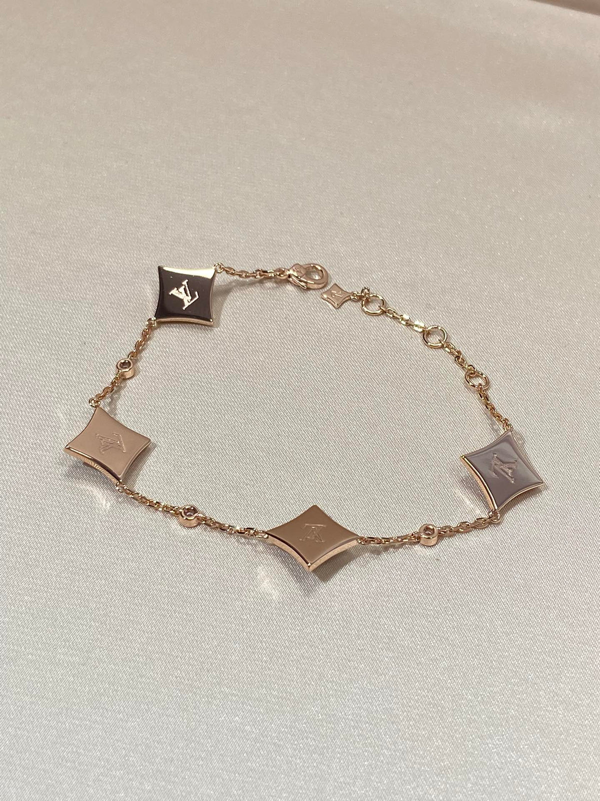 [Marins]STAR 4 MOTIF MOP DIAMOND PINK GOLD BRACELET