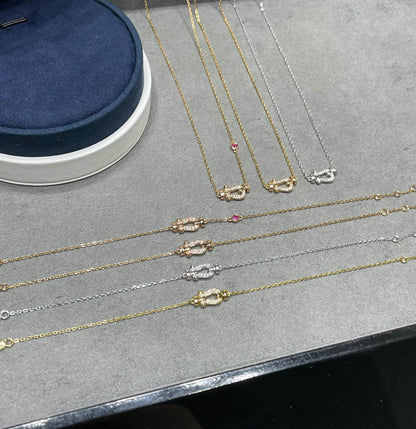 [Marins]FORCE 10 DIAMOND PINK GOLD NECKLACE
