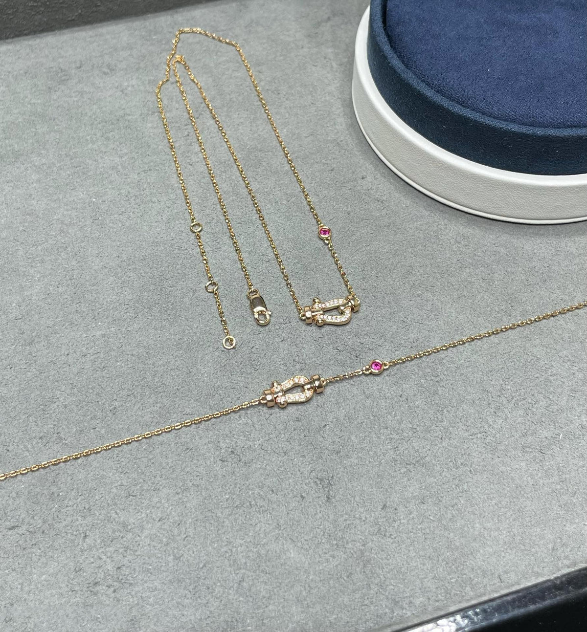 [Marins]FORCE 10 DIAMOND PINK GOLD NECKLACE
