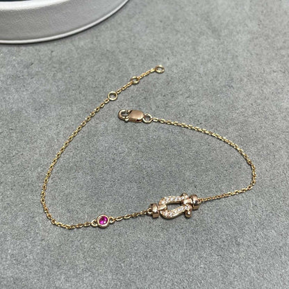 [Marins]FORCE 10 DIAMOND CHAIN LINK PINK GOLD BRACELET